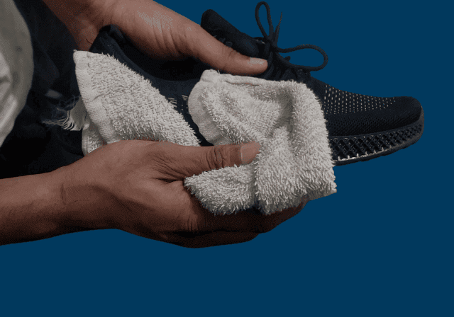 clean shoes with a Toothbrush